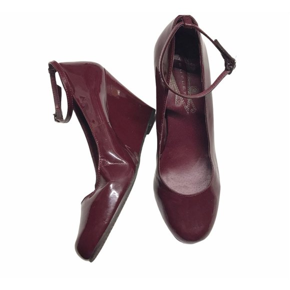 Trueflex Shoes - Truflex Round Toe Wedges patent Burgundy 10 SB5